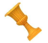 KALLORY Retro Roman Style Plastic Flower Planter Pot for Green Plants and Flowers, Practical Decorative Plant Container for Homes and Balconies with Elegant Golden Finish