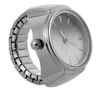KALLORY Retro Silver Metal Finger Watch Ring for Women, Practical and Easy to Wear Statement Jewelry Suitable for Most People