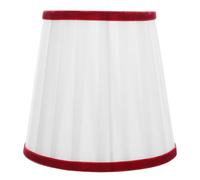 KALLORY Rustic Pleated Replacement Lamp Shade Cover Made of Cloth and Iron, Soft Light Filtering Table Fabric Lamp Cover for Bedroom and Restaurant, Stylish and Decorative E27 Lampshade