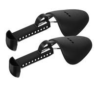 KALLORY Shoe Trees Shoe Stretcher Adjustable Black Plastic Stainless Steel Crease Prevention and Sneakers Men's Pair