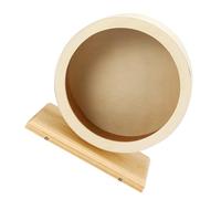 KALLORY Silent Exercising Hamster Wheel in Khaki Synthetic Material Mute Design to Boredom for Pet Sports and Small Animals