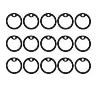KALLORY Silicone Dog Silencers Black 15pcs Lightweight Round Noise Reduction Pet Circles for Metal Dog for Pet Cat Collar Accessories