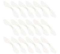 KALLORY Simulated Dragonfly Wings Good Texture White Organza 20pcs with Lightweight and Compact for Costume Earrings and Hair Accessories for Dance and Party Decorations