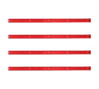 KALLORY Skateboard Rail Protectors and Advanced Tricks with Plastic Rib Bones 4pcs Easy Installation and Wear Prevention, Red Skateboard Rail Ramp with Reinforced Design for Daily Skating
