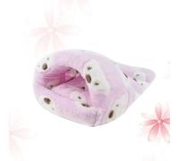 KALLORY Small Pet Bed for Hedgehogs and Guinea Pigs, Pink Fleece Warm Hideout Offering a Private Place to Keep Pets Cozy during Winter, Suitable as Hamster Accessories