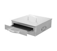 KALLORY Small Silver with Steel Stainless Roll Noodle Machine Rice Quick Steaming and Wear-resistant Drawer Design, Gadget for Kitchen Restaurants and Breakfast Rooms