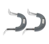 KALLORY Stainless Steel Silicone Pan Side Handles Thickened 2pcs Universal Small Size Replacement Steaming Pot Parts, Heat-Resistant Pot Handle Accessories for Kitchen Cookware