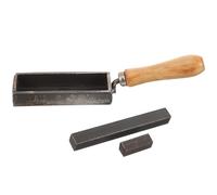 KALLORY Strip Shape Ingot Mould Casting Tool for Gold and Copper with Wood Handle and Iron Material, Lightweight and Convenient to Carry and Store, for Precious Metal Melting and Refining