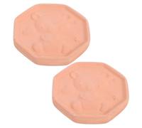 KALLORY Sugar Saver Terracotta Softener Discs Reusable with Compact Design to Keep Brown Soft and 2pcs for Food Storage Containers for Homes and Kitchens