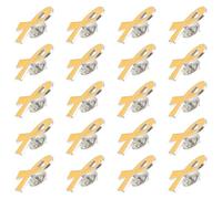 KALLORY Support Lapel Pin Awareness Enamel Pin with Unique Elegant Enamel Ribbon Design, Fine Craftsmanship Alloy Material, Yellow Color, Versatile Use for Donation Events and Charity