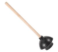 KALLORY Toilet Anti Clogging Tool Toilet Plunger Clogged Heavy Duty Force Cup Rubber Toilet Plunger with Wooden Handle Bathroom Unclog Sink Flange Toilet Plungers Drain Cleaner