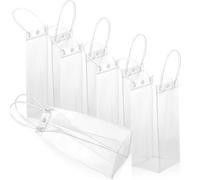 KALLORY Tote Bags Reusable Bags Pvc Small Button Design 15pcs with Handle to Protect Your Items for Wedding on The Go