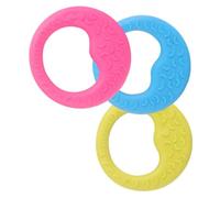 KALLORY Tpr Dog Chew Stands to Scratching and Moon Type for Pet Dogs 3pcs Pack Helps Floss and Clean Teeth Interactive Fun Color for Training