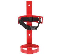 KALLORY Universal Fire Extinguisher Wall Mount Fire Extinguisher Wall Bracket Holder with Adjustable Straps High Durability Iron and Polyester Material for Home and Vehicle Safety