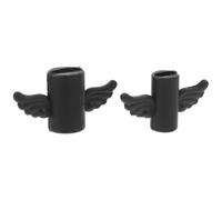 KALLORY USB Cable Protector USB Charging Cord Black 2pcs Pvc Cartoon Wing Charging Cable Saver to Prevent Breaks from Damage for Daily Life Use