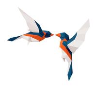 KALLORY Wall Mounted Love Bird Decoration 3D Geometric Origami Style for Bedroom and Living Room Craft Kit