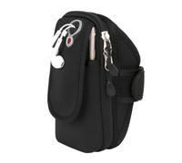 KALLORY Water-resistant Neoprene Sports Armband for Running and Walking, Lightweight Phone Holder with Zippered Pocket for Money and Cards, Suitable for Phones under 6 Inch
