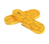 KALLORY Waxed Replacement Shoe Strings Hockey Shoelaces Yellow Anti-freezing 1 Pair Sturdy Polyester and Cotton Blend for Skiing Shoes for Hockey and Skiing