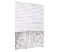KALLORY White Brick Wall Photography Backdrop Cloth Decorative and Comfortable to Touch Material for Photography Studios and Movie Video Production Contemporary Style