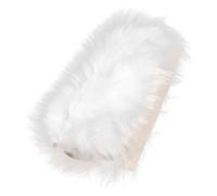 KALLORY White Plush Nail Photo Backdrop with Tulle Fabric, Decorative Manicure Table Mat for Nail Art Photography and Jewelry Display