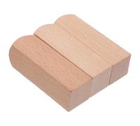 KALLORY Wooden Carving Blocks Unfinished Wood Material with Rounded Corners 3pcs for Seal Supplies and Decoration Suitable for Experienced Carving and Whittling Users