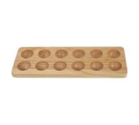 KALLORY Wooden Egg Storage Base Simple Egg Holder Rack for Kitchen and Refrigerator Organisation