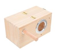 KALLORY Wooden Parakeet Nesting Box for Birds with Wear-resistant Material, Can Be Hung for Outdoor Decoration and Backyard Use, Sturdy Bird Nest Accessory for Budgie and Cockatiel