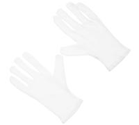 KALLORY Work Gloves Protective Handwear 2pcs Cotton for Adults White