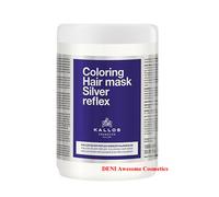 Kallos Cosmetics Silver Reflex Purple Hair Mask, Blonde Toner, 1L