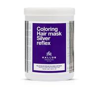 Kallos Cosmetics Silver Reflex Purple Hair Mask, Blonde Toner, 1L | Purple, silver colouring hair mask neutralises yellow and brassy tones in grey and blonde hair, nourishing.