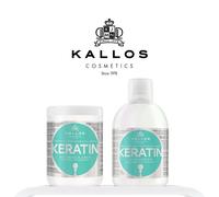 Cosmetics Keratin Shampoo with Keratin and Milk Protein 1000 ml, white