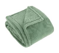 Kallu Double-Sided Faux-Fur Throw Furn Light Green 130cm x 180cm