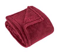 Kallu Double-Sided Faux-Fur Throw Furn Red 150cm x 200cm