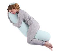 KallySleep Full Body Sleep Pillow - Best Orthopaedic Pillow for Pregnancy, Neck & Back Pain, Recovery Support - 160 x 35cm, Blue - Includes Replaceable & Washable Cover