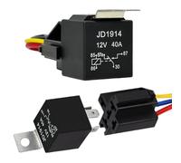 Kalmaegee 2Pack 12V 40A Relay with Relay Socket and Wiring Harness, 40AMP 12Volt 5Pin SPDT Automotive Relays Switch for Car Truck Motorcycle