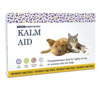 KalmAid Calming Tablets for Dogs & Cats, 30 Pack - Fast-Acting Anxiety Relief in 90 Minutes; One-Off or Long-Term Use; L-Tryptophan & Green Tea