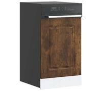 Kalmar Smoked Oak Dishwasher Panel, 45x1.5x67 cm Engineered Wood Kitchen Cabinet Front, Moisture Resistant, Durable Protection for Integrated Dishwashers