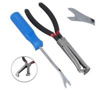 Kalokairi Electrical Disconnect Pliers 21cm, Fuel Line Clip and Spark Sensor Harness Removal Tool with Curved Rake Jaw, Carbon Steel Repair Tool for Automotive Use, 2 Pack