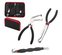 Kalokairi Electrical Disconnect Pliers 60° Connector Separator Fuel Line Breaking Tool Set with Curved and Straight Pliers, 3-Piece Carbon Steel for Automotive Electrical Connectors and Wire Harness