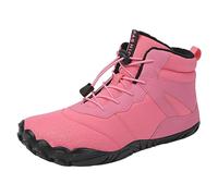 KaloKLU Barefoot Boots Women | Winter Shoes for Men | Waterproof Quick Drying Barefoot Shoes for Men and Women Wide Toe Winter Trainers Minimalist Boots, pink, 6 UK