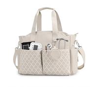 KaloKLU Nurse Bag for Work, Nurse Tote Bag, Nursing Bag with Multiple Pockets for Nurse and Working Women, beige, One Size