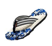 KaloKLU Person Towing Massage Slippers, Finger Massage Sandals, Arch Pain Treatment, Reflection Area, Outdoor Word Tow Beach Slippers, blue, 6 UK