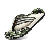 KaloKLU Person Towing Massage Slippers, Finger Massage Sandals, Arch Pain Treatment, Reflection Area, Outdoor Word Tow Beach Slippers, Green Military Green, 5 UK