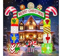 Kalolary 10 FT Christmas Inflatable Archway Gift Boxes, Xmas Arch Inflatable Outdoor Decorations Merry Christmas Giant Inflatable with Build-in Lights for Yard Garden Lawn Indoor Decor (Gift Archway)