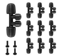 Kalolary 10PCS 5/16" to 1/4" Drip Irrigation Fittings with 4 End Plugs, 4-Way Quick Connect Barbed Splitter for 8mm to 4/7mm Tubing, Anti-Leak Drip Irrigation Parts