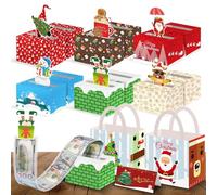 Kalolary 12 PCS 6 Styles Christmas Money Box Kit Creative Ways to Give Cash