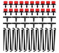 Kalolary 150PCS Drip Irrigation Kit Accessories Plant Watering System Adjustable Micro Flow Drip Irrigation Dripper DIY Automatic Irrigation Set for Gardens, Lawns, Greenhouses