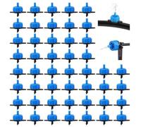 Kalolary 200pcs Drip Irrigation Emitters, Pressure Compensating Irrigation Drippers, Stabilised Water Dripper for Plants Agricultural Irrigation (Blue, 2 GPH)