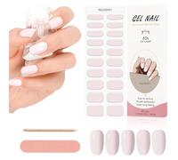 Kalolary 20PCS Nail Adhesive Gel Polish Strips - Self-Adhesive Full Wraps Stickers Decals (UV/LED Lamp Required) (Light Pink)