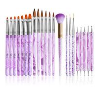 Kalolary 22pcs UV Gel Nail Art Brush Set, Acrylic Nail Art Dust Brush